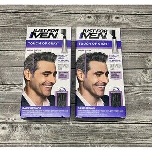 Lot of 2-Just For Men Touch Of Gray T-45 Dark Brown-New In Box
